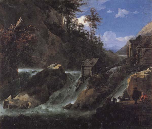 Jan Asselijn Landscape with Waterfall china oil painting image